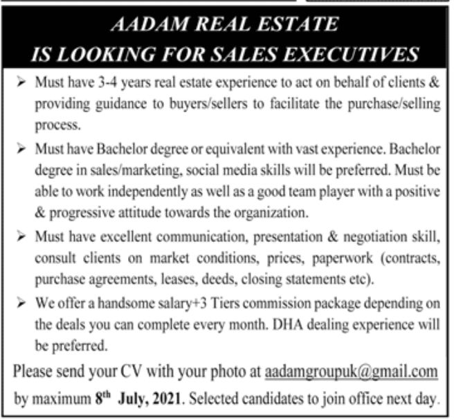 AADAM Real Estate Jobs July 2021