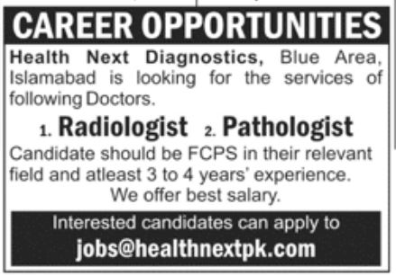 Health Next Diagnostics Jobs July 2021