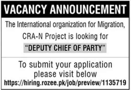 International Organization Jobs July 2021