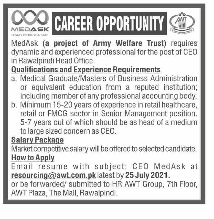 MedAsk Rawalpindi Jobs July 2021
