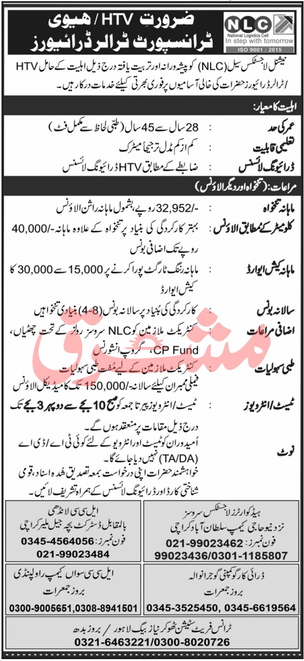 National Logistic Cell NLC Jobs July 2021
