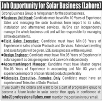 Strong Business Group Jobs July 2021