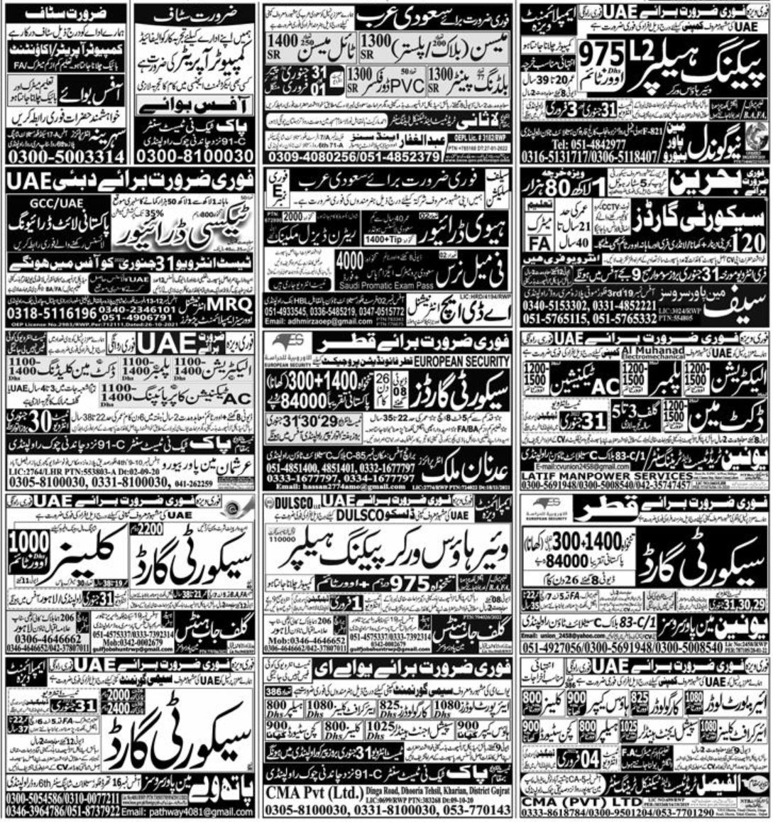 Express Newspaper Jobs 29 January 2022
