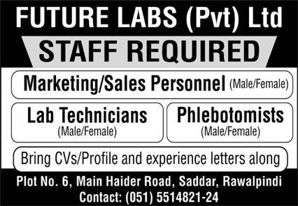 Future Labs Pvt Ltd Jobs January 2022