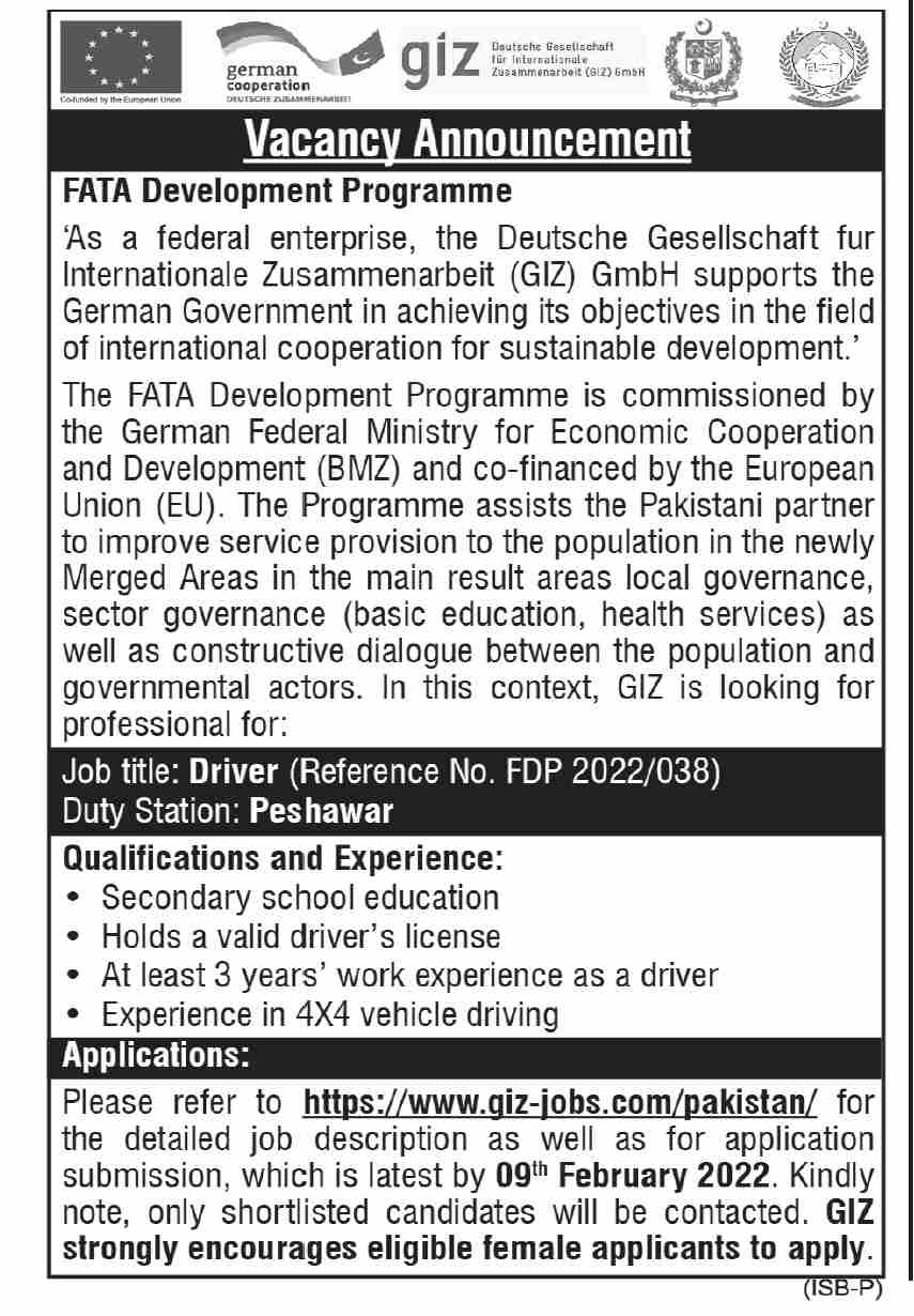 GIZ Jobs January 2022