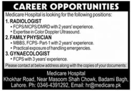 Medicare Hospital Jobs January 2022