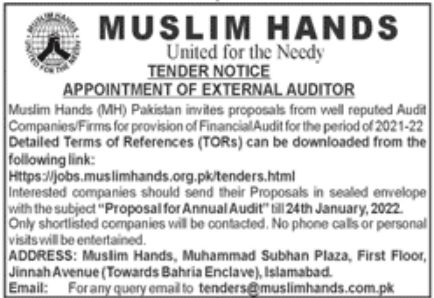 Muslim Hands Jobs January 2022