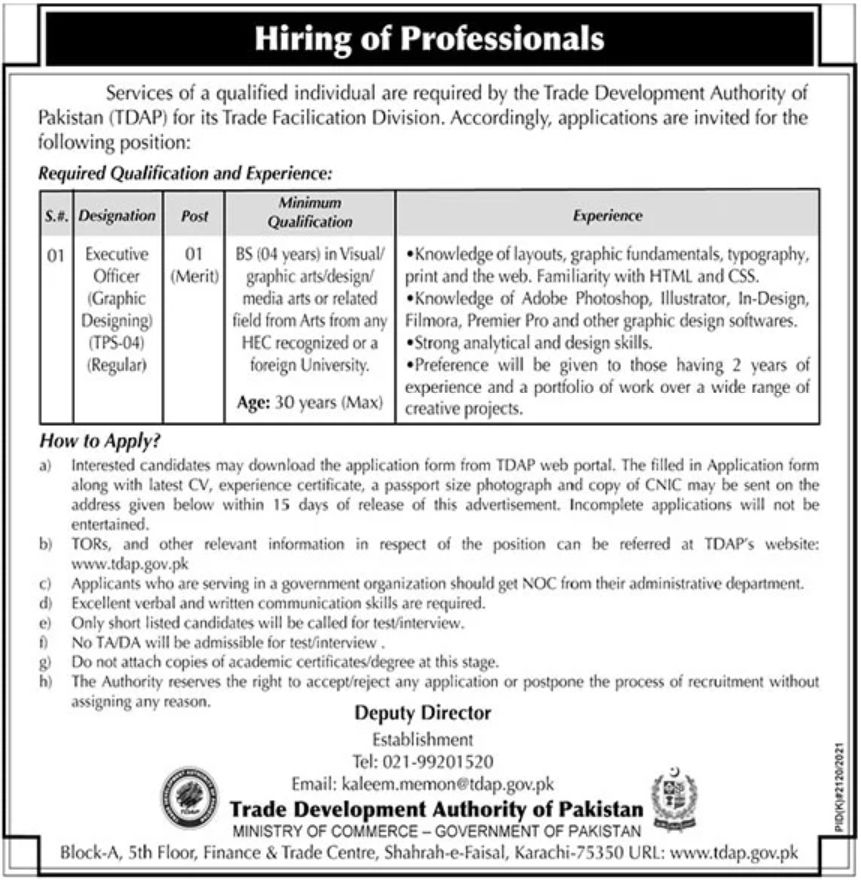 Trade Development Authority Jobs January 2022