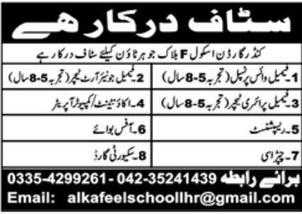 Alkafeel School Jobs February 2022