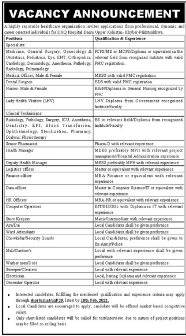 Healthcare Organization Jobs February 2022