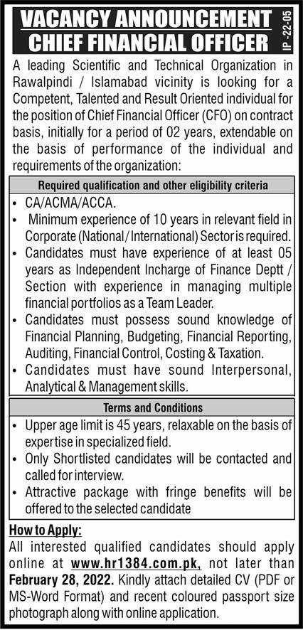 Leading Scientific and Technical Organization Jobs February 2022