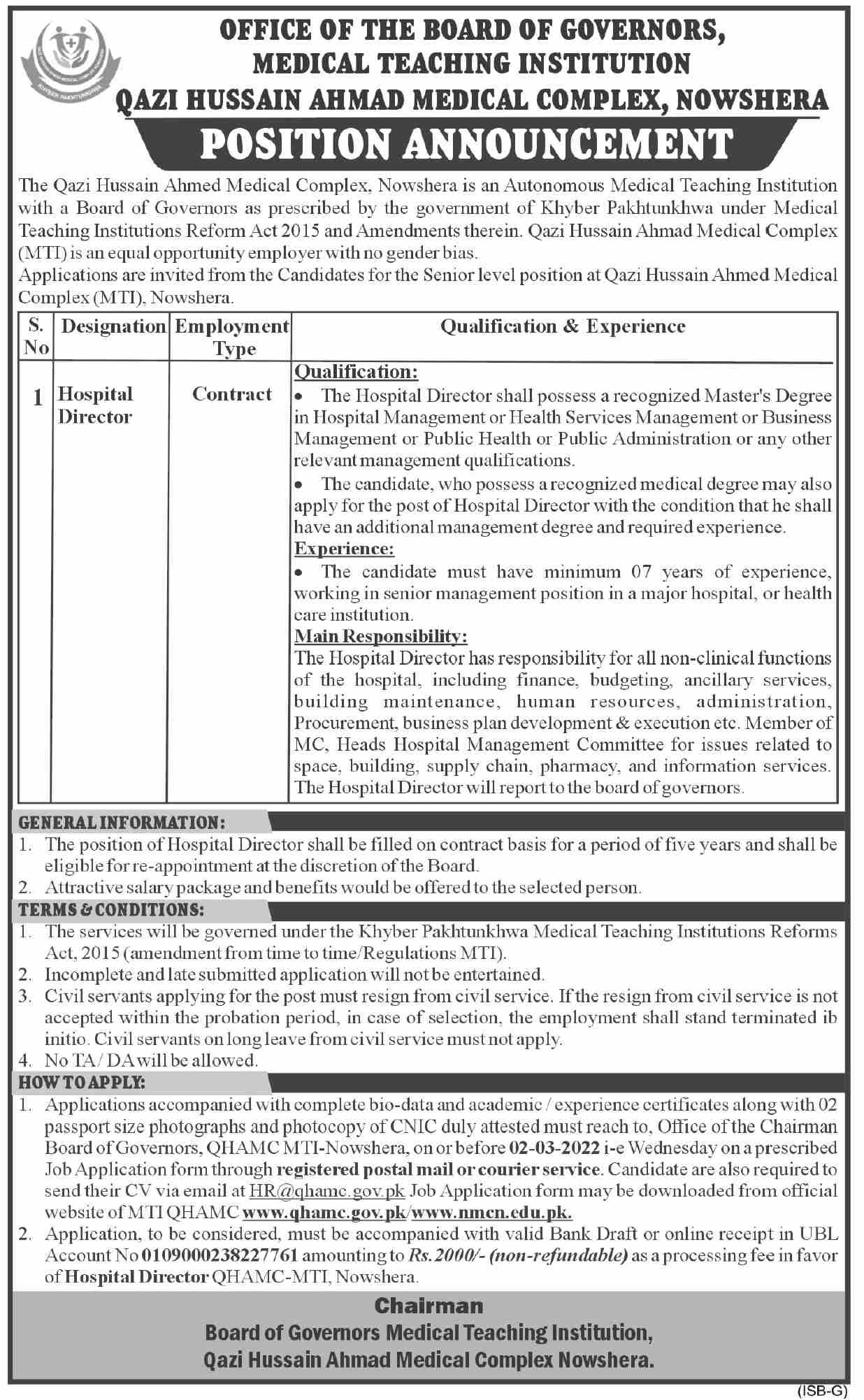 Medical Teaching Institution Jobs February 2022