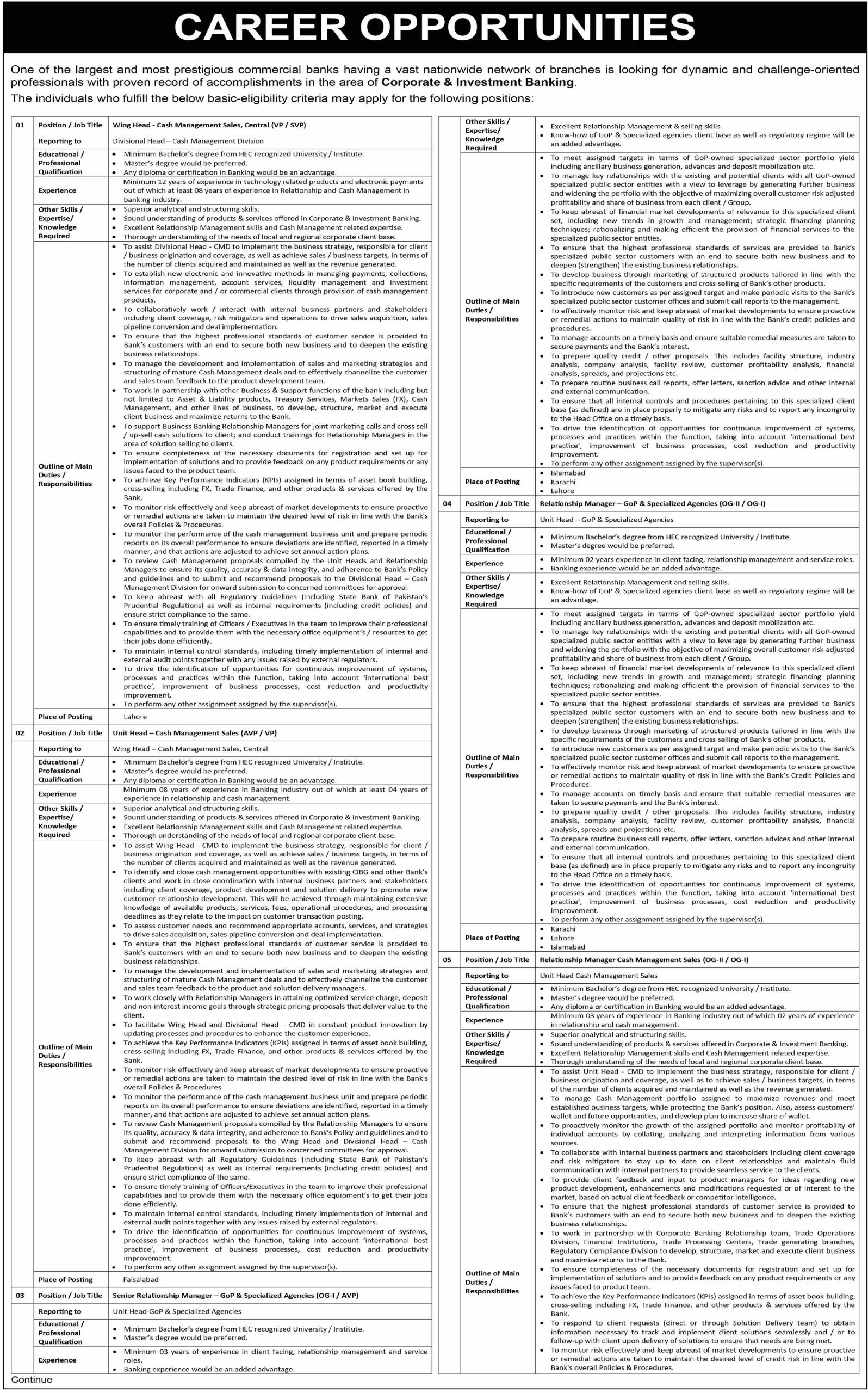 Prestigious Commercial Banks Jobs February 2022 - 1