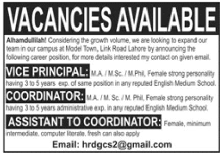Private Sector Lahore Jobs February 2022