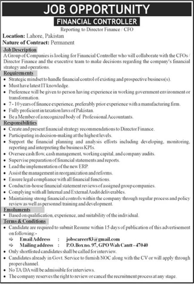Public Sector Lahore Jobs February 2022