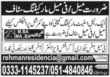 Real estate Marketing Company Jobs February 2022