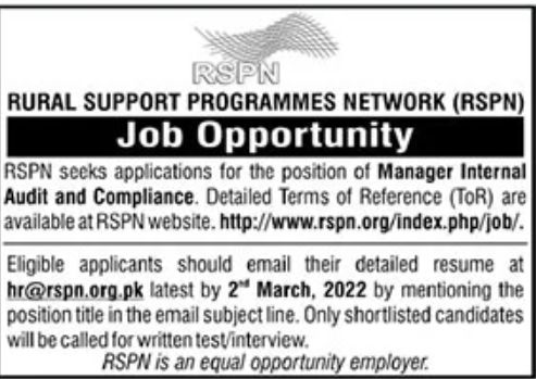 Rural Support Programmes Network RSPN Jobs February 2022