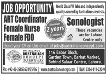 Australian Concept Jobs March 2022