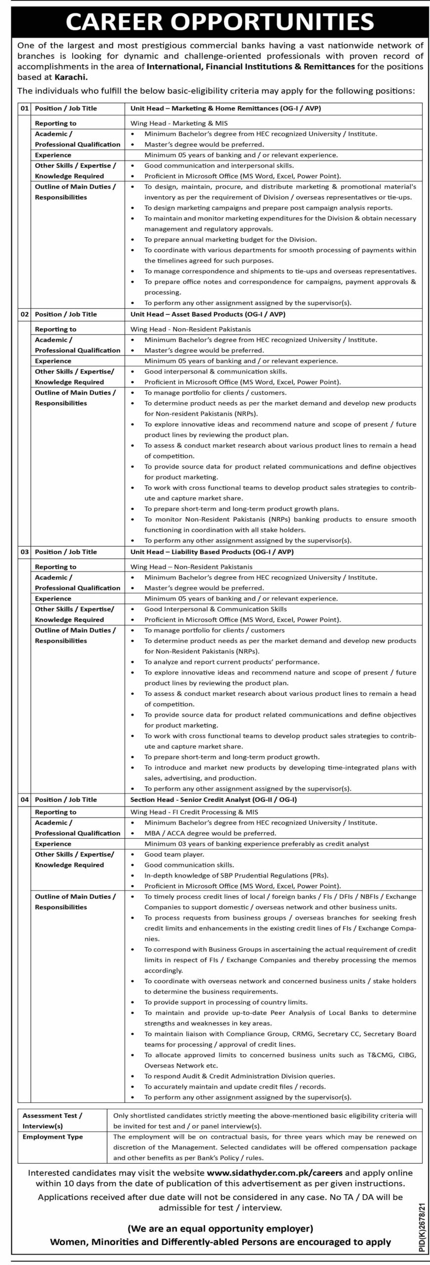 Commercial Banks Jobs March 2022