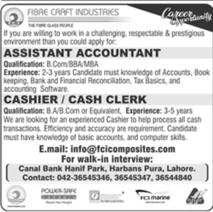 Fibre Crafts Industries Jobs March 2022