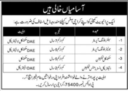 Private Company Karachi Jobs March 2022