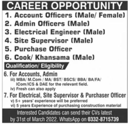 Private Sector Lahore Jobs March 2022