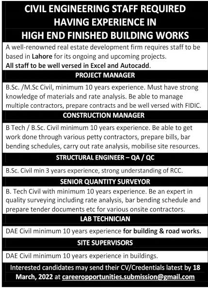 Real Estate Development Firm Jobs March 2022