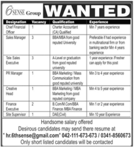 SENSE Group Jobs March 2022