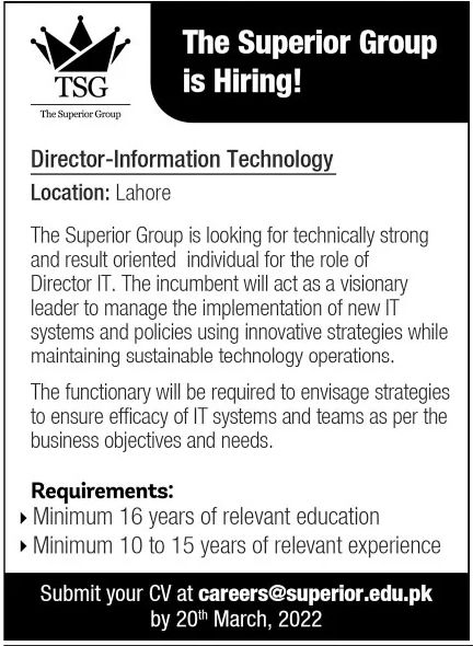 TSG The Superior Group Jobs March 2022