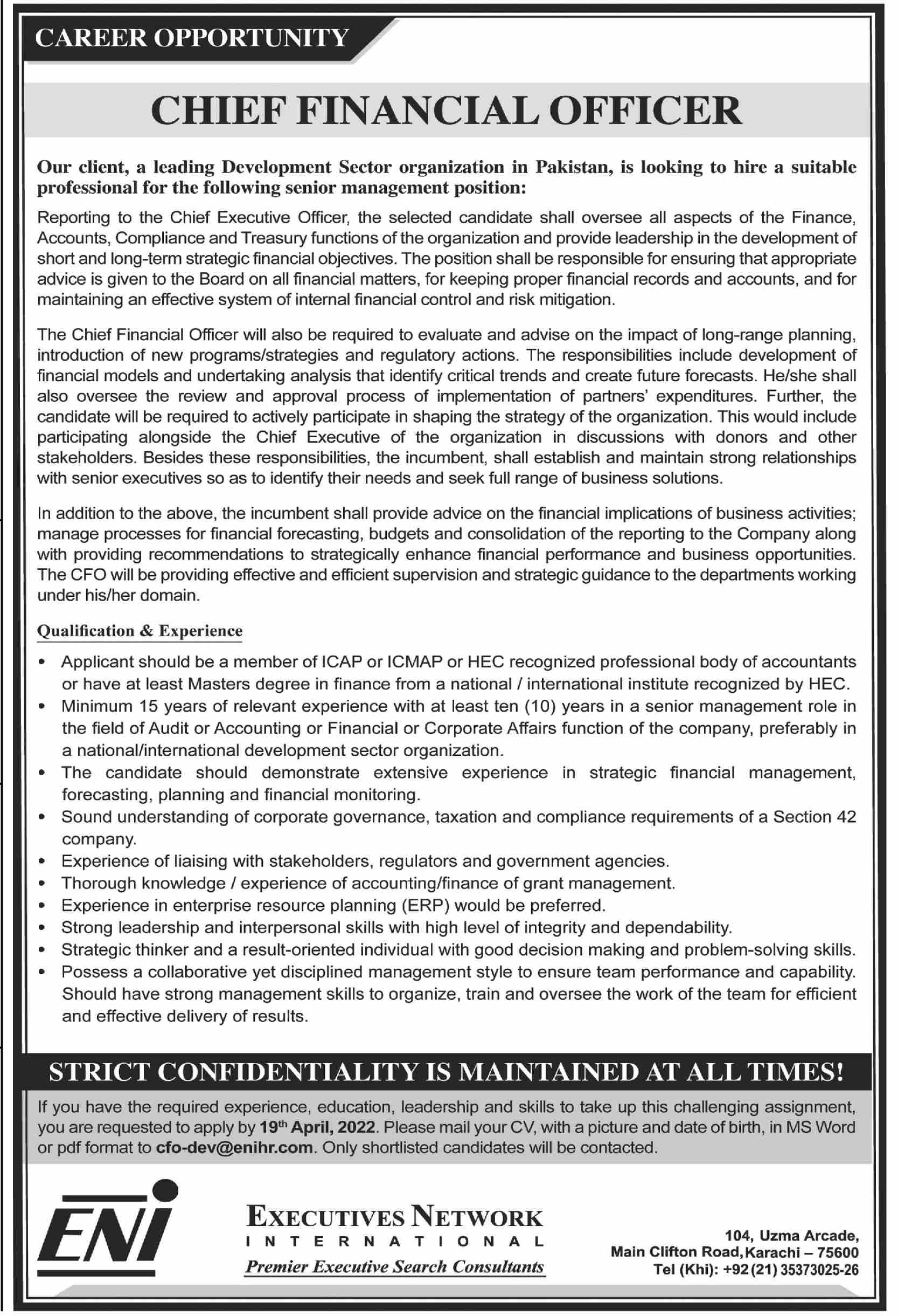 Executive Network International Jobs April 2022