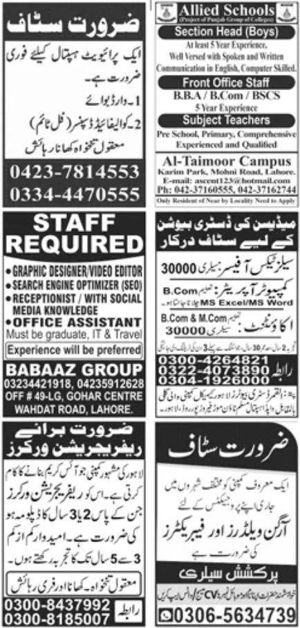 Jang Newspaper Paperpk Jobs 05 April 2022