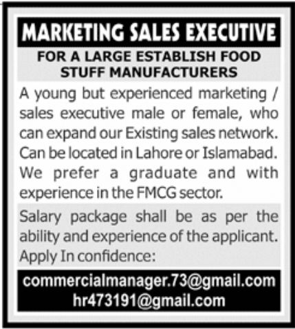 Large Establish Food Stuff Manufacturers Jobs April 2022