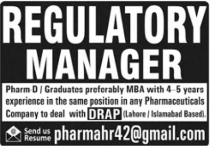 Pharma Jobs Lahore April 2022