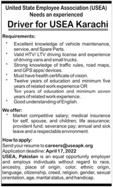 United State Employee Association USEA Jobs April 2022