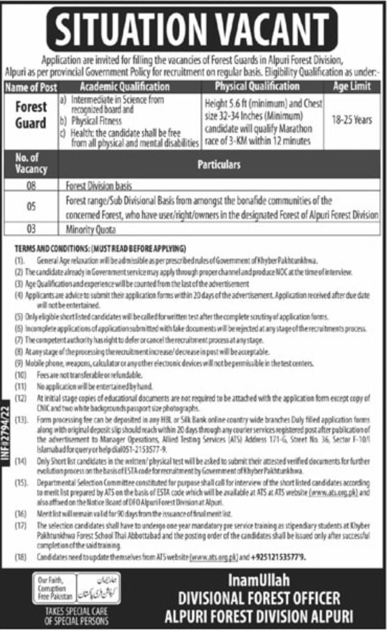 Alipuri Forest Division Jobs May 2022