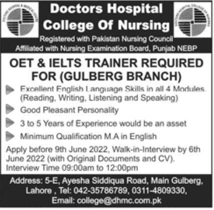 Doctors Hospital College of Nursing Jobs May 2022
