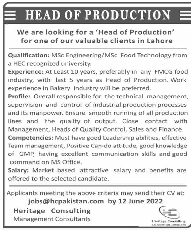 Heritage Consulting Management Consultants Jobs May 2022