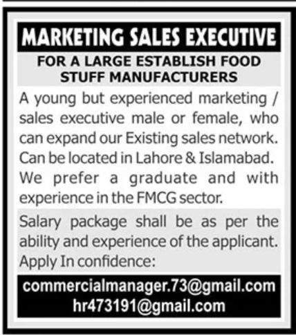 Large Establish Food Stuff Manufacturers Jobs May 2022