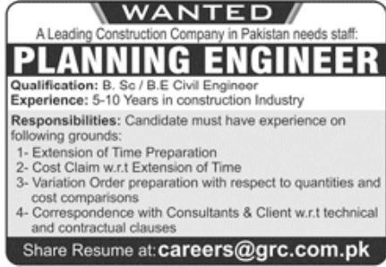 Leading Construction Company Jobs May 2022