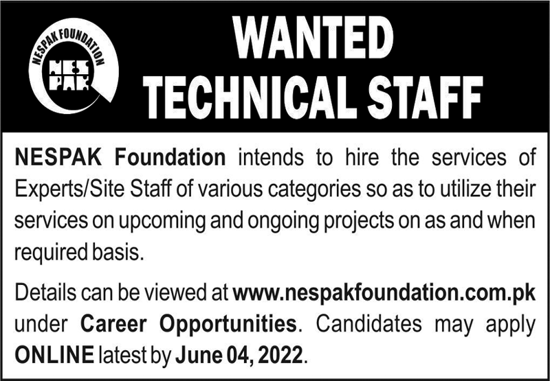 NESPAK Foundation Jobs May 2022