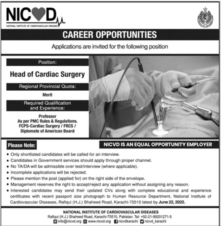 NICVD Jobs May 2022