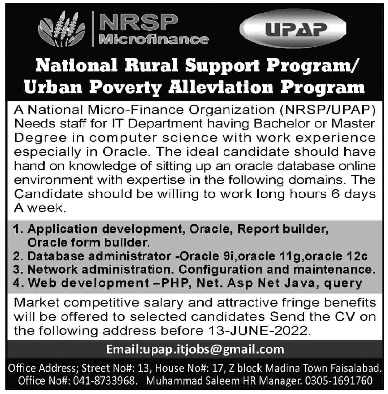 National Rural Support Program NRSP Jobs May 2022