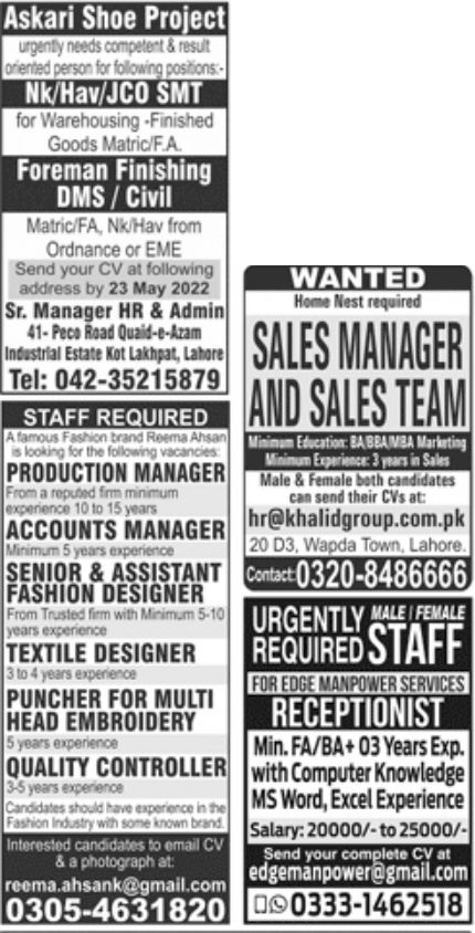 Paperpk Jobs 15 May 2022