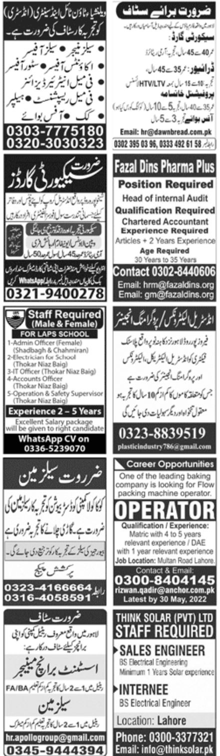 Paperpk Newspaper Jobs 23 May 2022