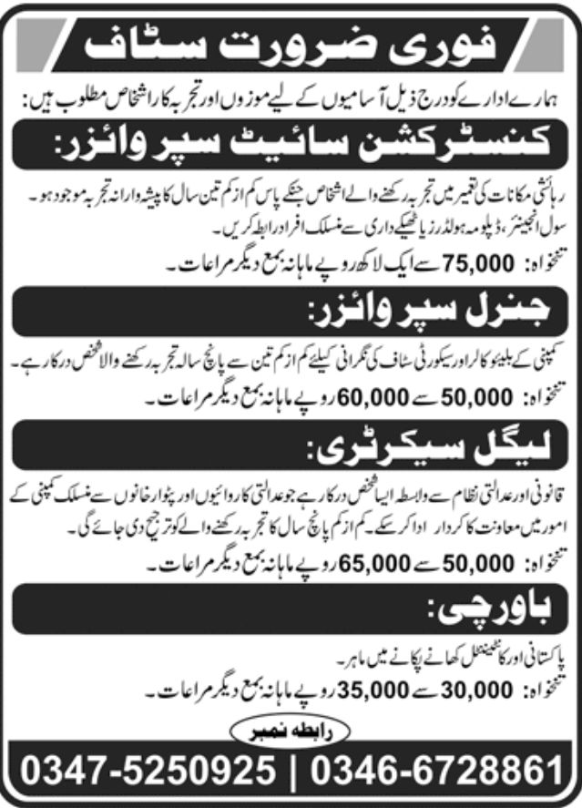 Private Sector Lahore Jobs May 2022
