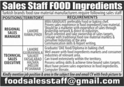 Turkish Brands Food Raw Material Manufacturers Jobs May 2022