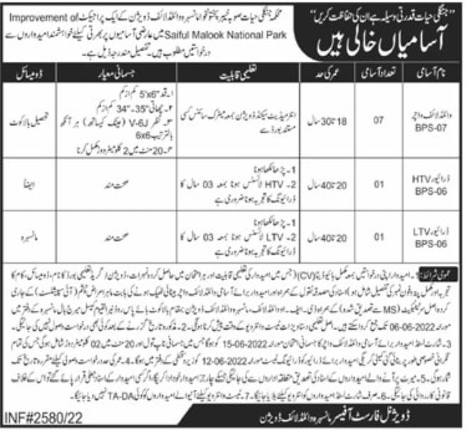 Wildlife Division Jobs May 2022