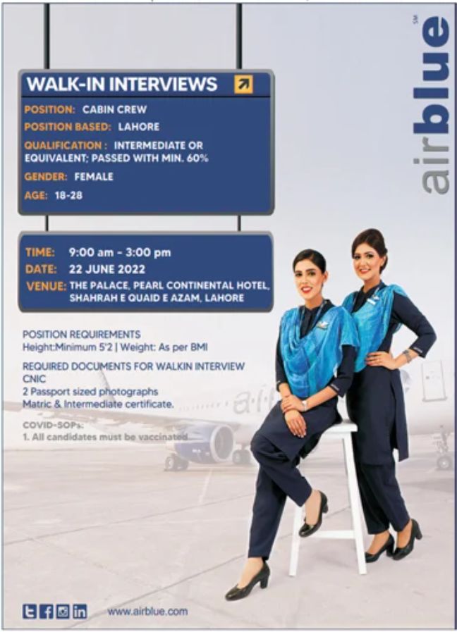Air Blue Jobs June 2022