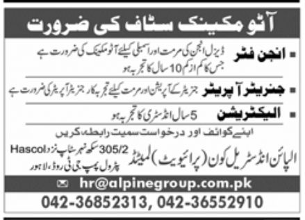 Alpine Group Jobs June 2022