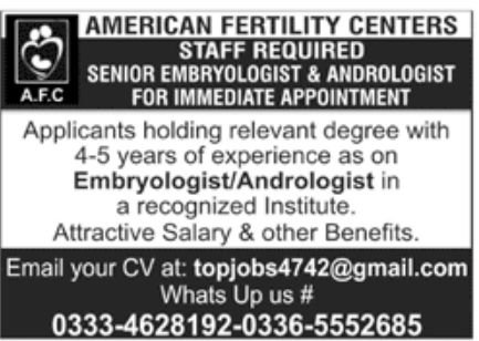 American Fertility Centers Jobs June 2022